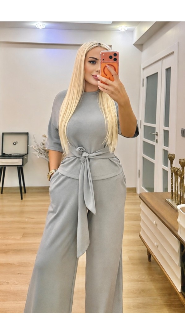 Bağlamalı modal takım Gri Bağlamalı modal takım Gri