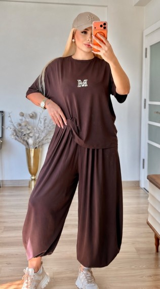 Kahve şalvar  takım
