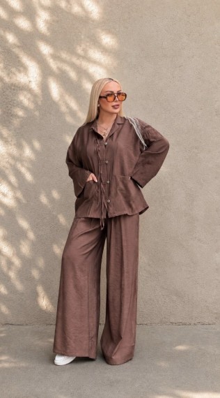 Zara Tensel Takım Kahverengi