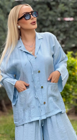 Zara Tensel Takım Bebe Mavisi