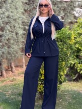 FERMUARLI İKİLİ TAKIM LACİVERT