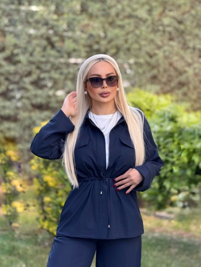 FERMUARLI İKİLİ TAKIM LACİVERT