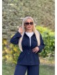 FERMUARLI İKİLİ TAKIM LACİVERT