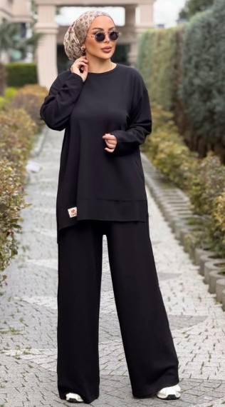 PLAZZO TAKIM OYSHO SİYAH PLAZZO TAKIM OYSHO SİYAH