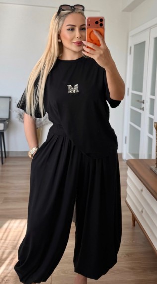 Siyah şalvar  takım