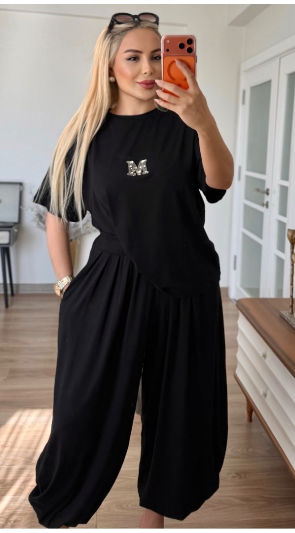 Siyah şalvar  takım