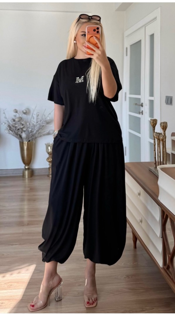 Siyah şalvar  takım
