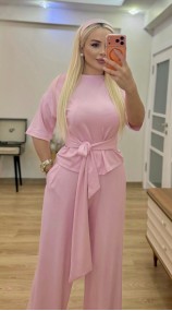 Bağlamalı modal takım pembe Bağlamalı modal takım pembe