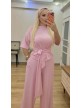 Bağlamalı modal takım pembe
