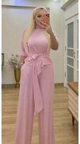 Bağlamalı modal takım pembe Bağlamalı modal takım pembe