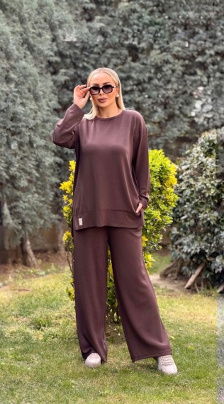 PLAZZO TAKIM OYSHO KAHVERENGİ