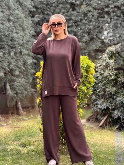 PLAZZO TAKIM OYSHO KAHVERENGİ