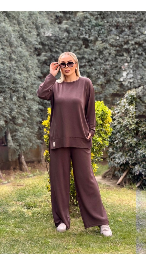 PLAZZO TAKIM OYSHO KAHVERENGİ
