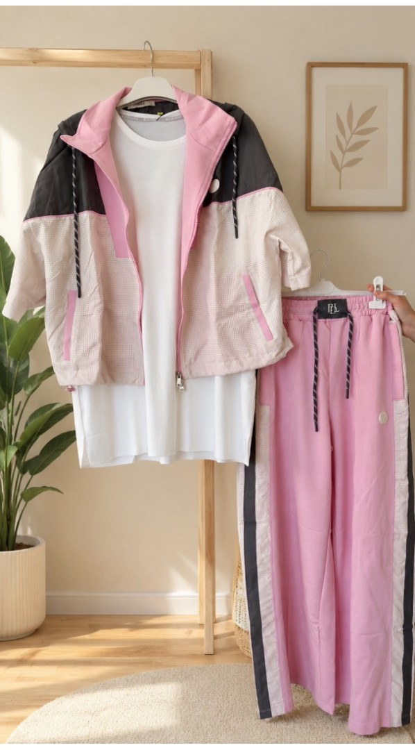 Pembe üçlü premium takım Pembe üçlü premium takım