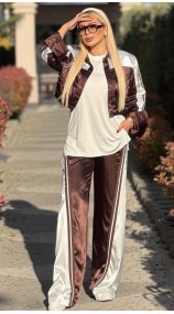 KAHVE İpek Saten spor Takım