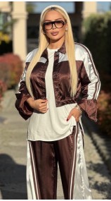 KAHVE İpek Saten spor Takım