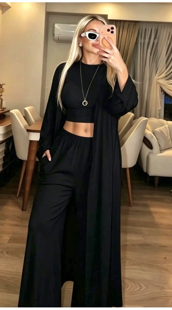 Üçlü takım siyah
